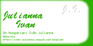 julianna ivan business card